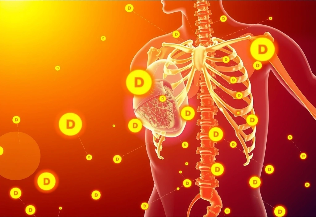 Ilustrație a sistemului cardiovascular cu vitamina D